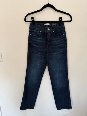 Good American Deep Indigo High-Rise Straight Leg Jeans